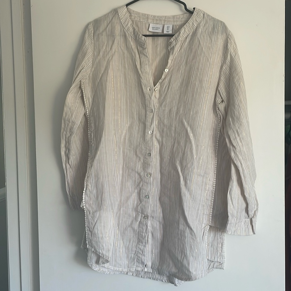Linen Button Down Size S